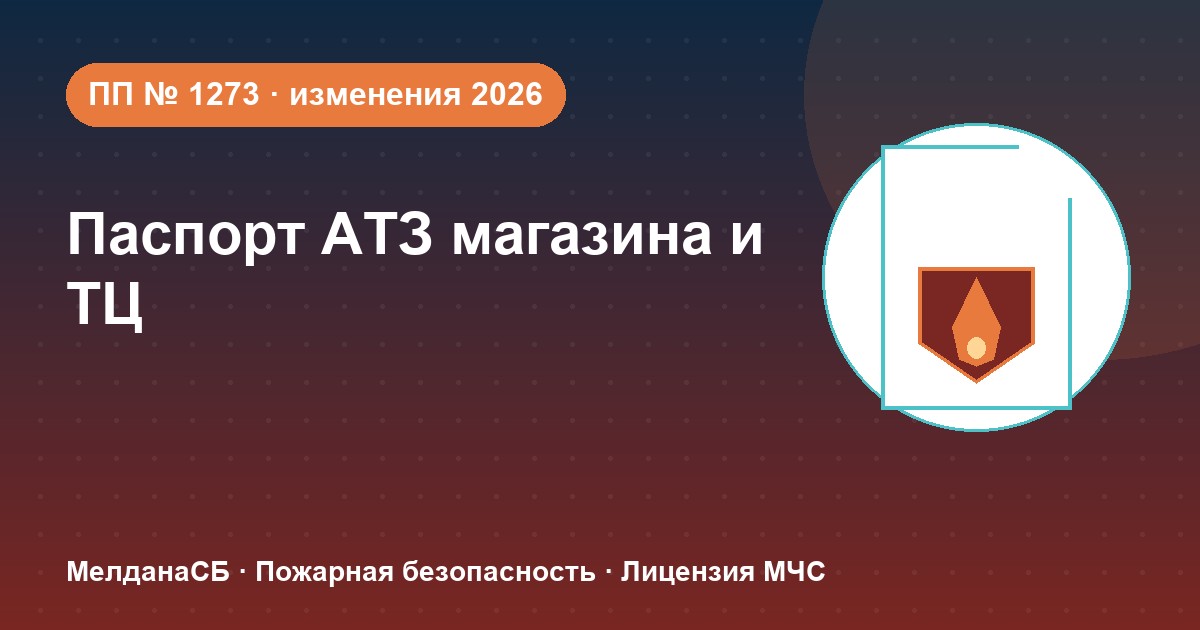 Паспорт безопасности магазина и ТЦ по ПП № 1273: изменения 2026 года в Санкт-Петербурге