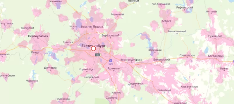 Зона покрытия Билайн в городе Санкт-Петербург и области 