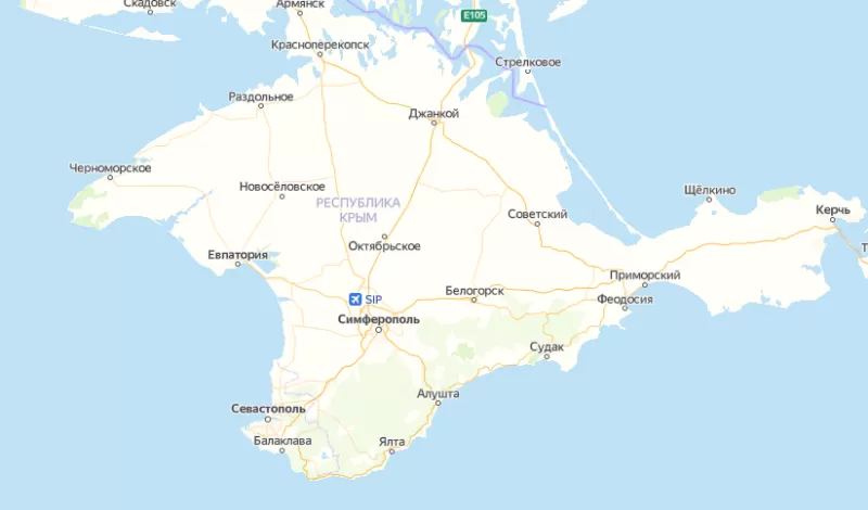 Зоны покрытия на карте Крыма в Санкт-Петербурге 